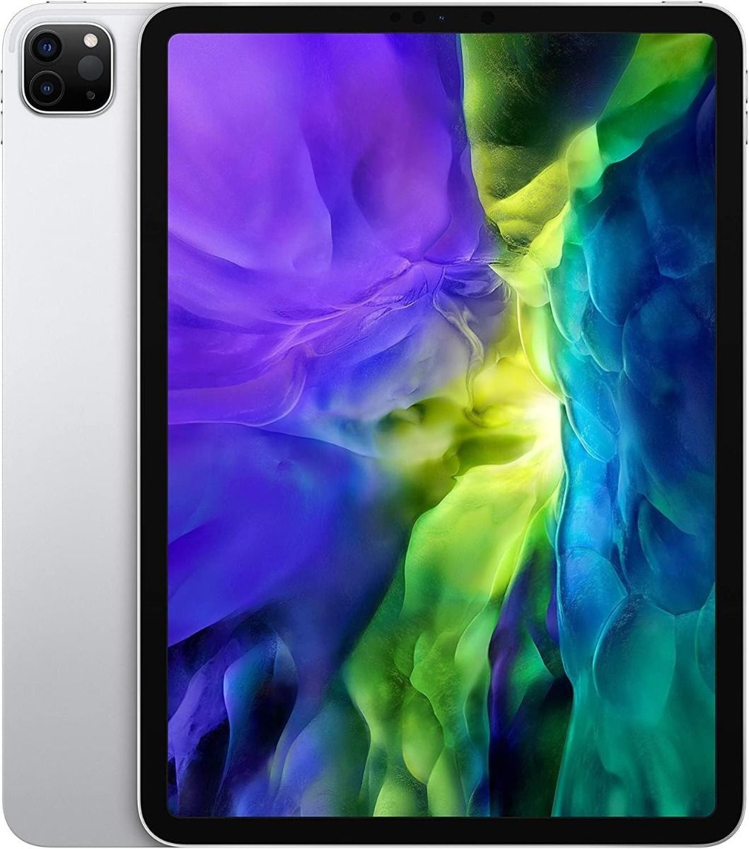 Tablet with a colorful abstract design on the screen