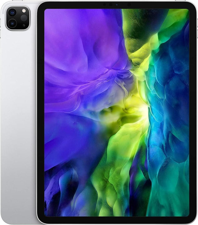 Tablet with a colorful abstract design on the screen