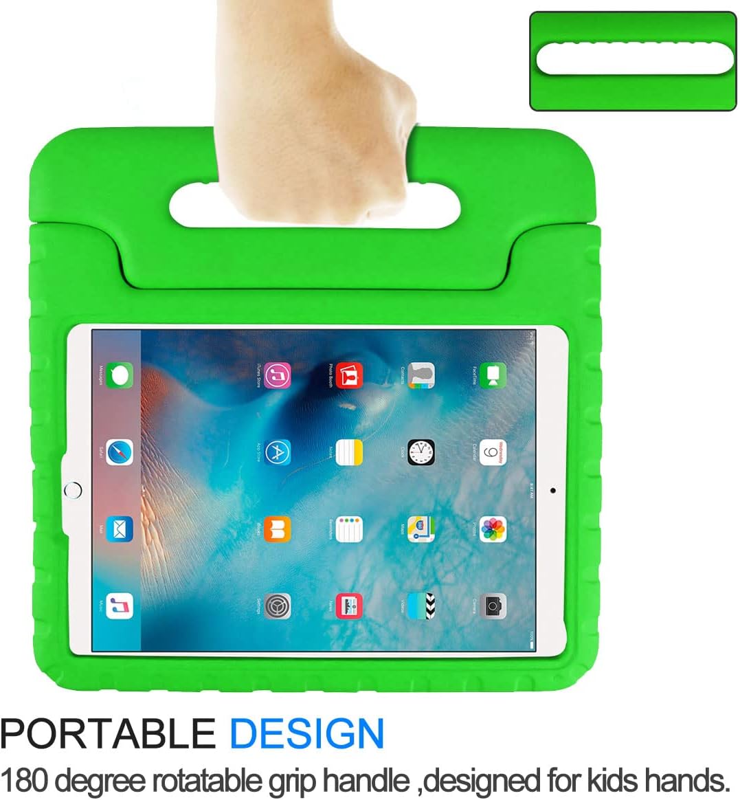 Shockproof Case w Handle & Stand for iPad 9th / 8th / 7th Gen & iPad Air 3 10.5 inch (Green)