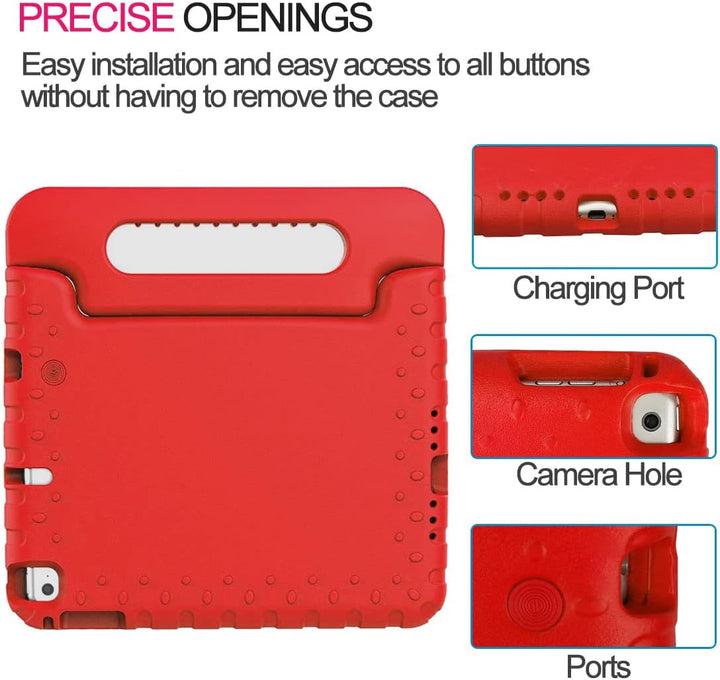 iPad 9.7 inch Shockproof Case w Handle & Stand (Red)
