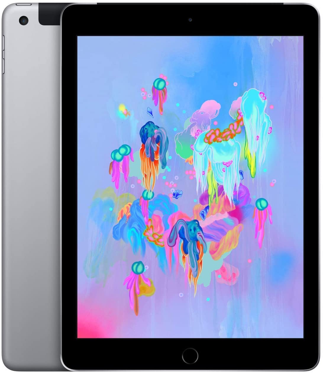 Apple iPad 6th Gen 32GB Wi-Fi + Cellular 3G/4G Space Gray - New Battery (Exc) Power Button Stiff