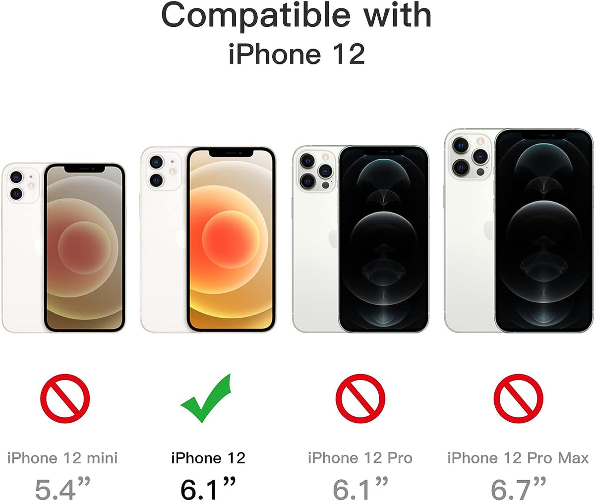 3 in 1 Combo - Case, Screen Protector & Camera Lens Protector for iPhone 12
