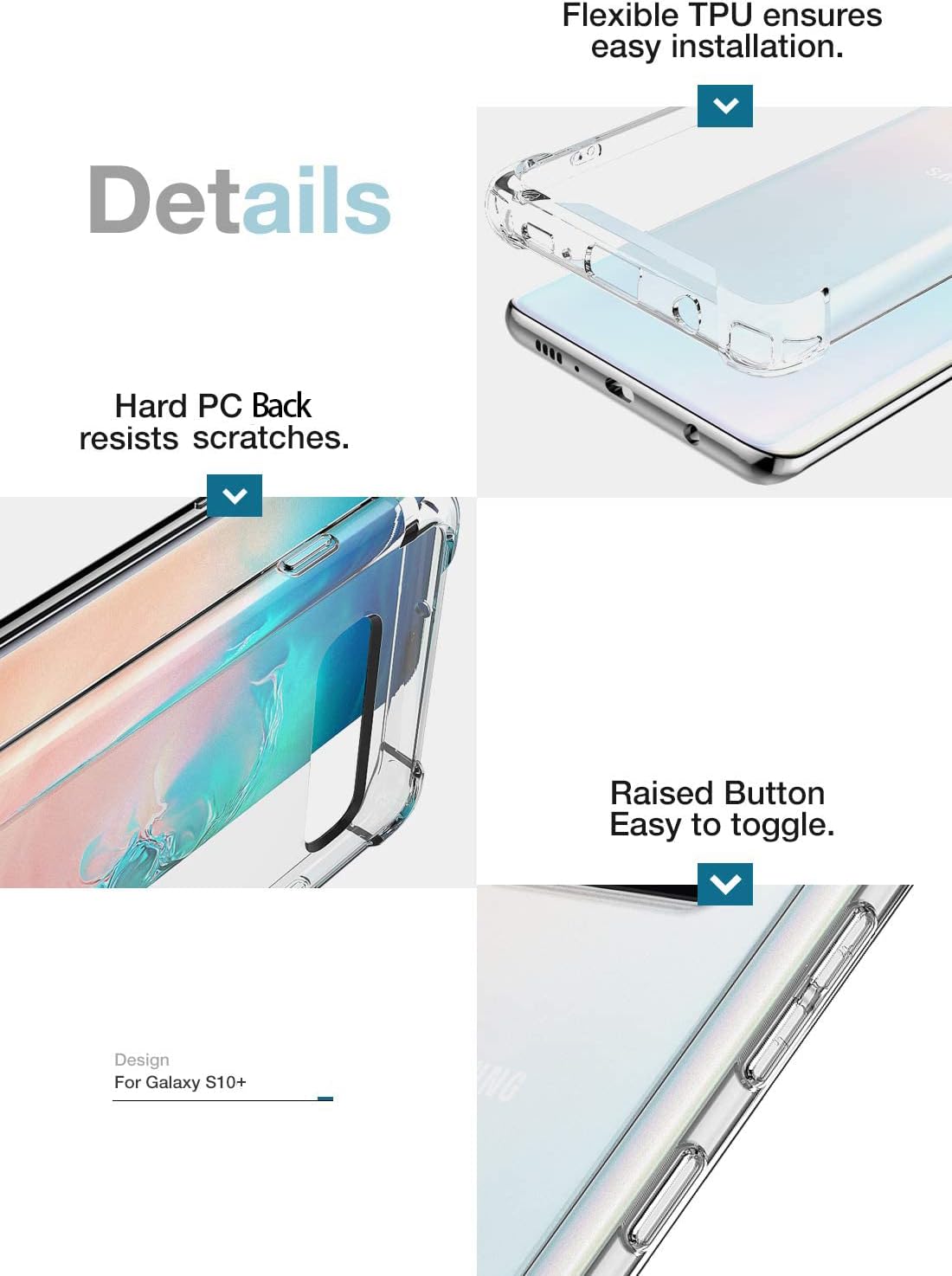 Samsung Galaxy S10 Plus Tough Hybrid Clear Case *Free Shipping*