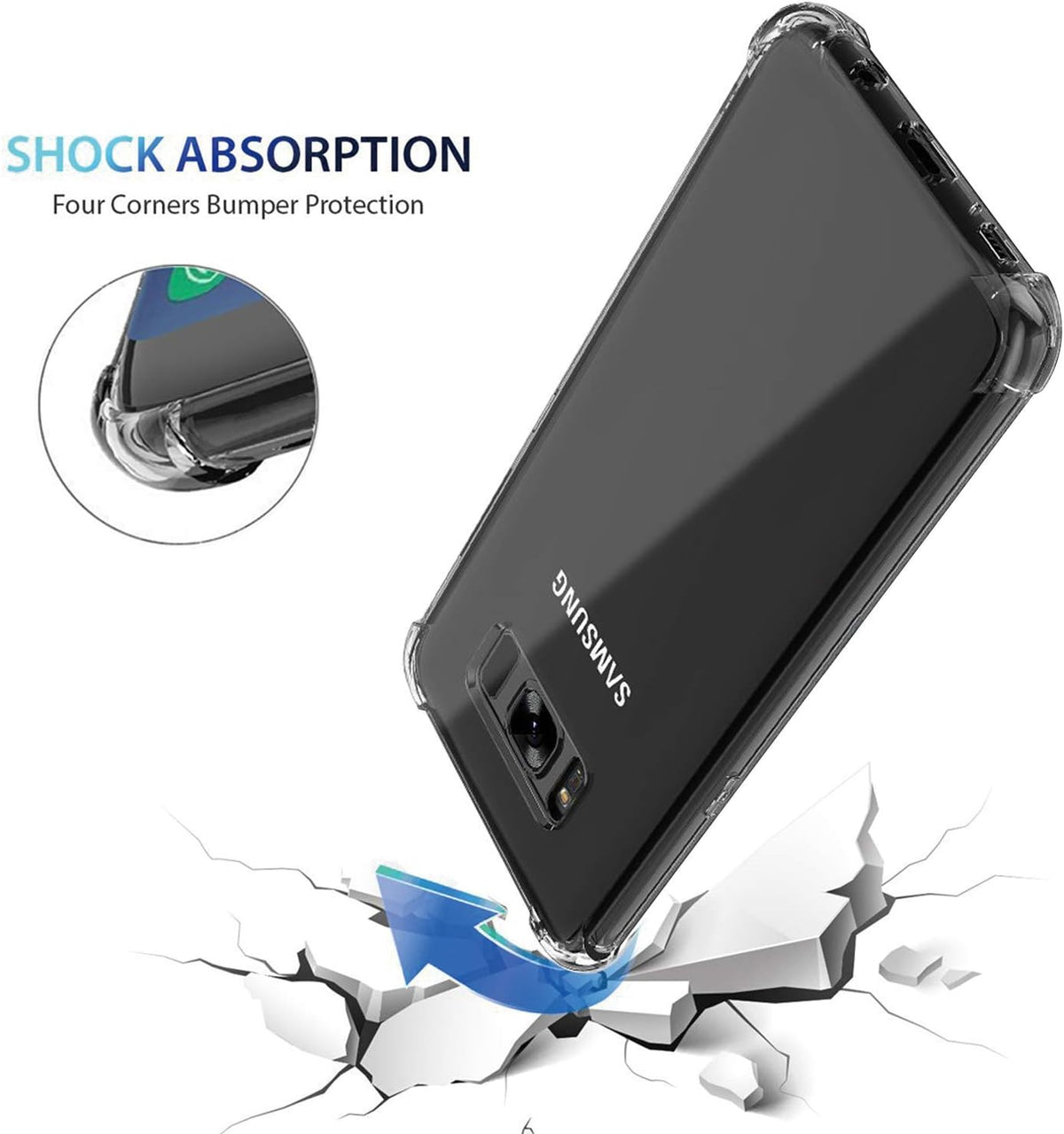 Samsung Galaxy S8 Plus Tough Hybrid Clear Case