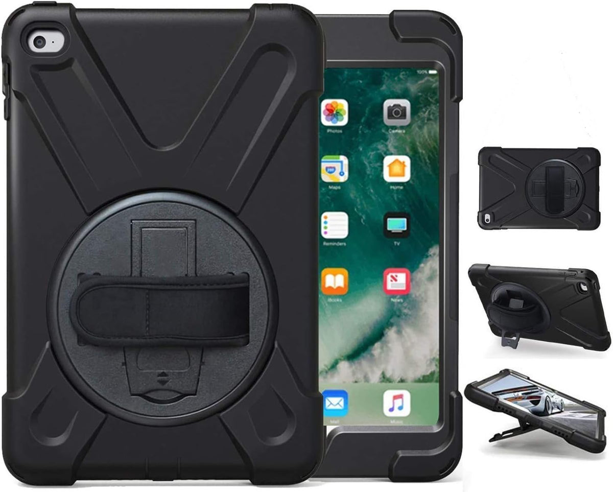 Apple iPad Mini 4 & 5 Rugged Shockproof Case with 360° Rotating Kickstand
