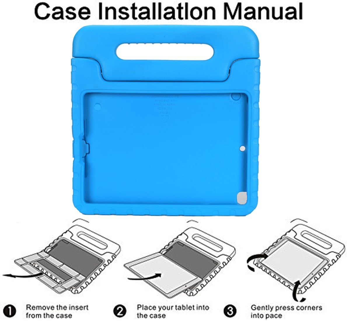 iPad 9.7 inch Shockproof Case w Handle & Stand (Blue)