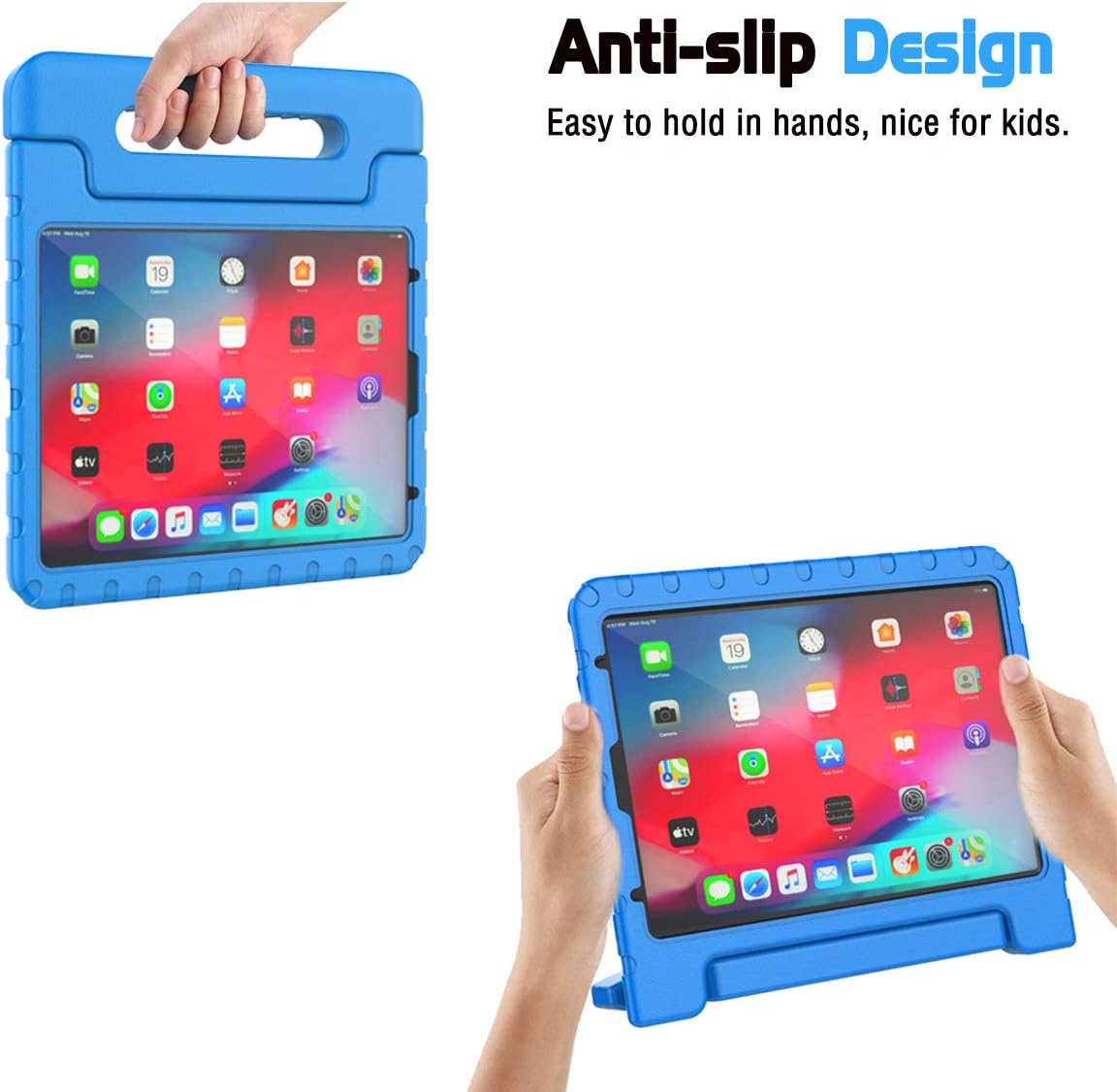 iPad 10.9 inch & 11 inch Shockproof Case w Handle & Stand for iPad Air 5th/4th Generation (10.9 inch) & iPad Pro 11inch (Blue) *Free Shipping*