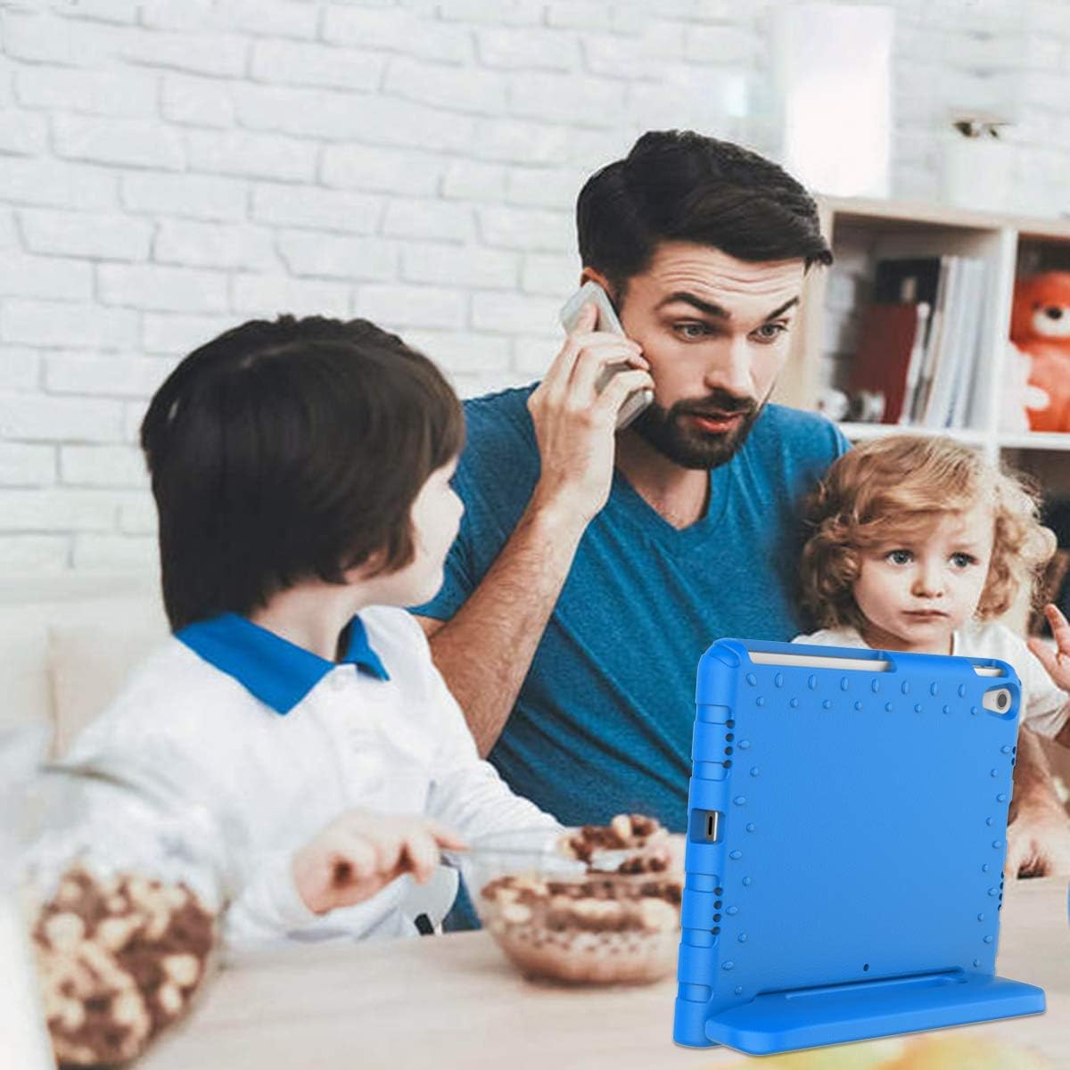 iPad 10.9 inch & 11 inch EVA Shockproof Case w Handle & Stand for iPad Air 5th/4th Gen (10.9 inch) & iPad Pro 11inch (Blue)