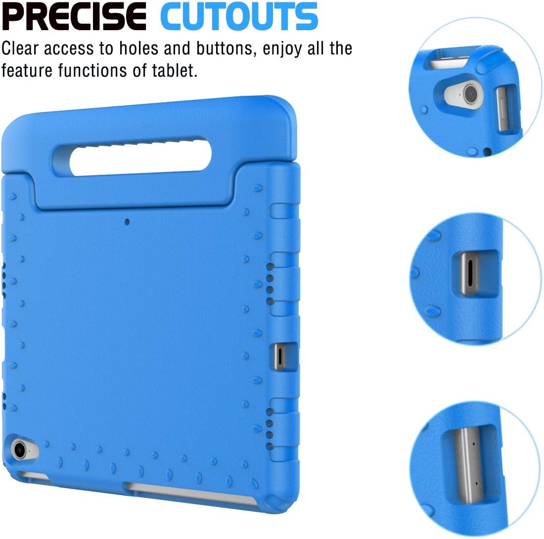 iPad 10.9 inch & 11 inch EVA Shockproof Case w Handle & Stand for iPad Air 5th/4th Gen (10.9 inch) & iPad Pro 11inch (Blue)