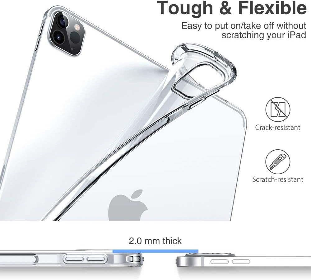 Apple iPad Pro 12.9 2020/2021 Soft TPU Transparent Slim Shockproof Clear Case