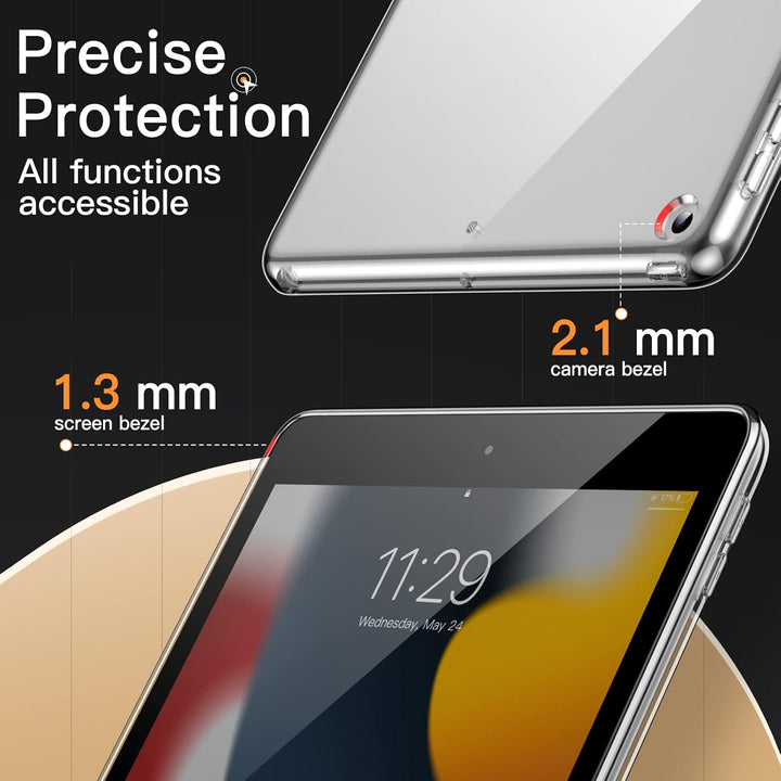 Apple iPad 5,6, Air 1 (9.7 inch) Soft TPU Transparent Slim Shockproof Clear Case