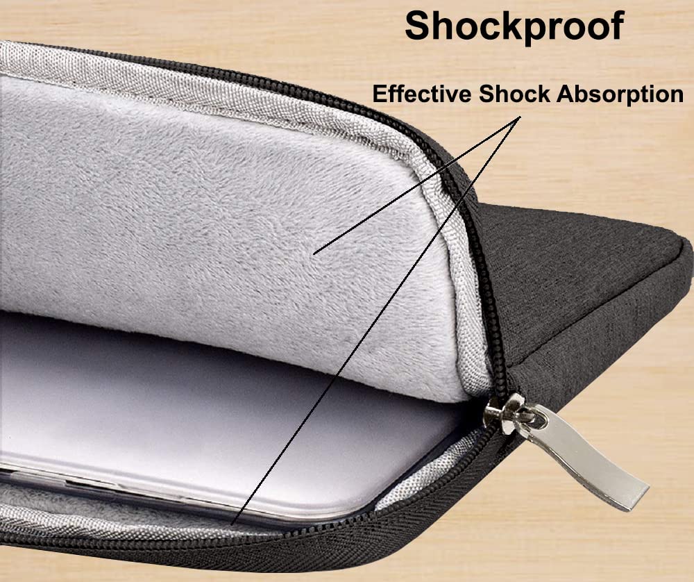 Black - Robustrion Premium Denim Series Laptop Carrying Case Sleeve Bag for 14 to 15.6 inch Laptops