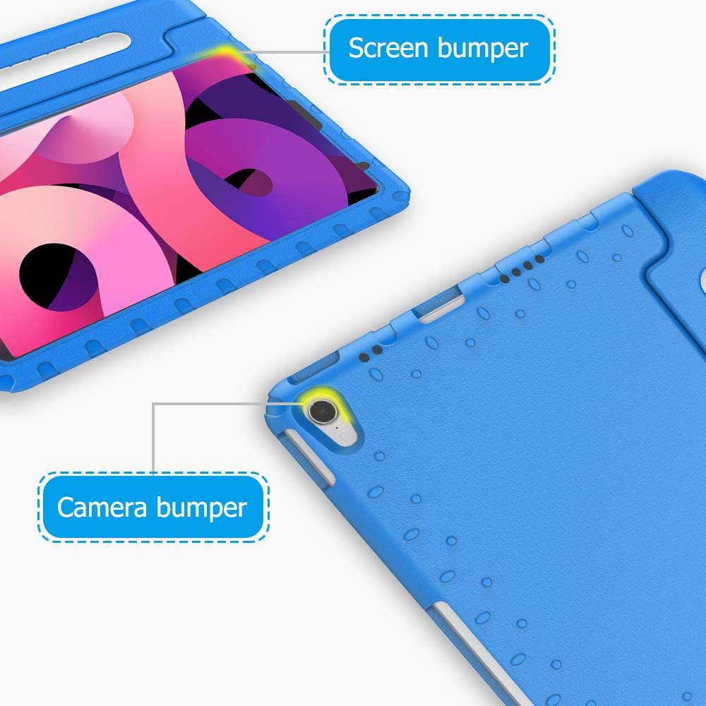 iPad 10.9 inch & 11 inch EVA Shockproof Case w Handle & Stand for iPad Air 5th/4th Gen (10.9 inch) & iPad Pro 11inch (Blue)