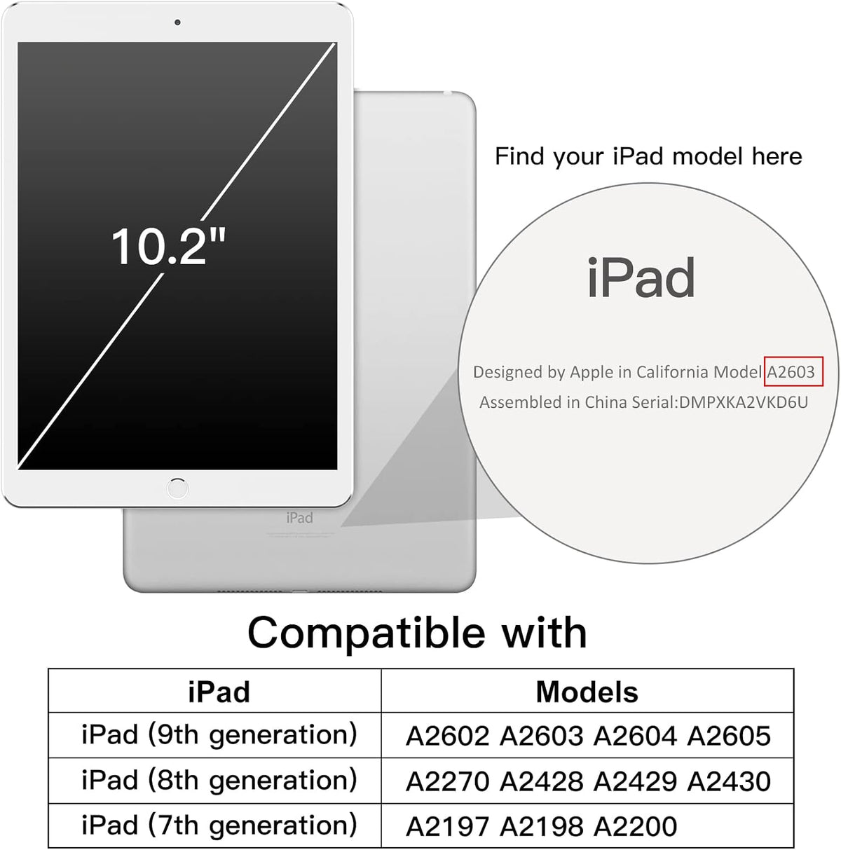 Apple iPad 7, 8, 9 (10.2 inch) Soft TPU Transparent Slim Shockproof Clear Case