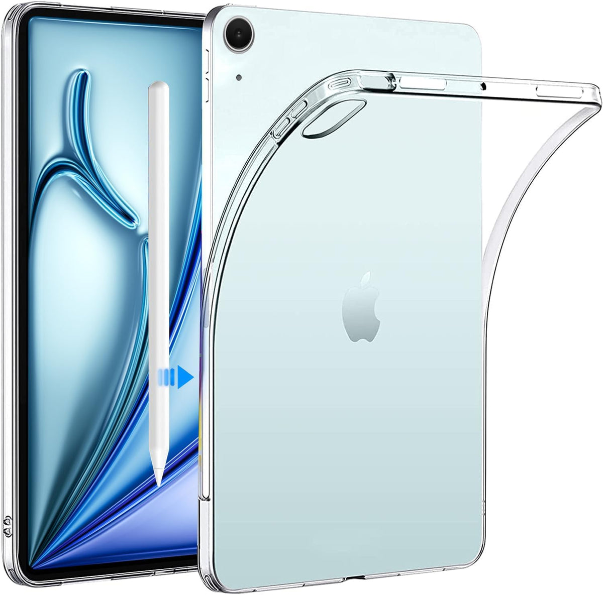 Apple iPad Air 13-inch (2024) Soft TPU Transparent Slim Shockproof Clear Case