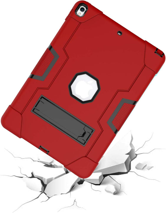 Apple iPad Air 10.5 Rugged Shockproof Case & Kickstand (Red)