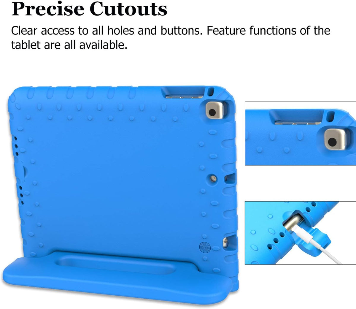 iPad 9.7 inch Shockproof Case w Handle & Stand (Blue)
