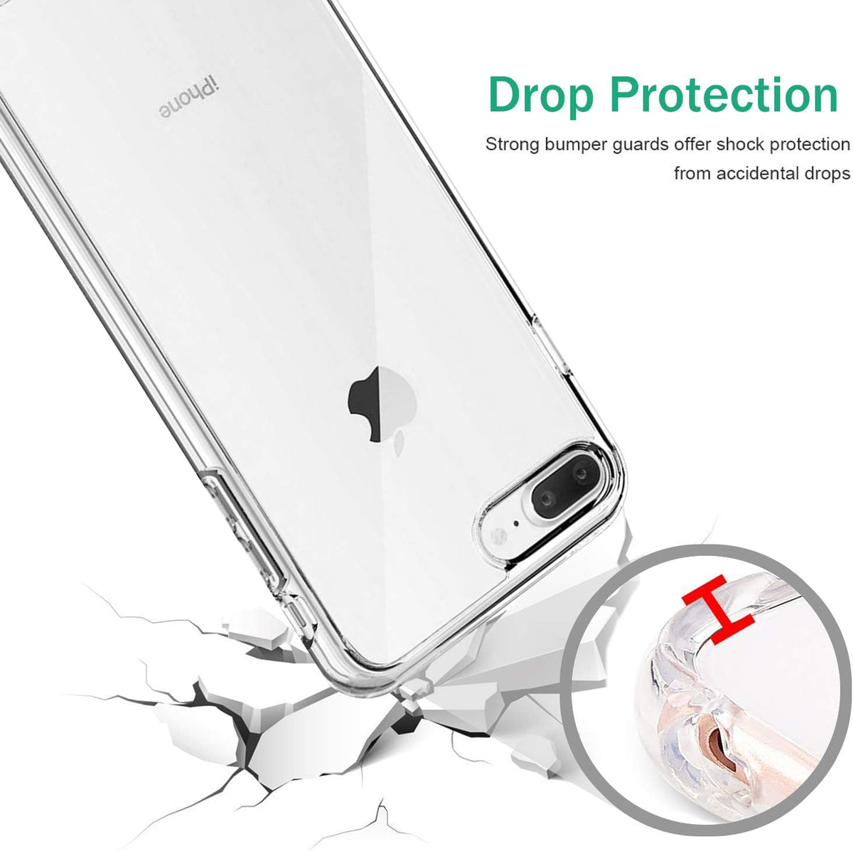 2 in 1 Combo - Case & Screen Protector for iPhone 8 Plus & 7 Plus