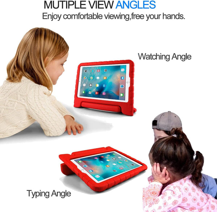 iPad 9.7 inch Shockproof Case w Handle & Stand (Red)