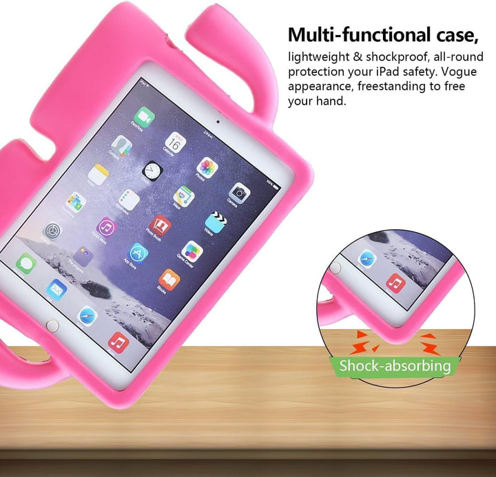iPad 7th, 8th & 9th Gen 10.2-inch Kids EVA Shockproof Handle Case Stand Cover for iPad Air 3 & Pro 10.5 (Light Blue)