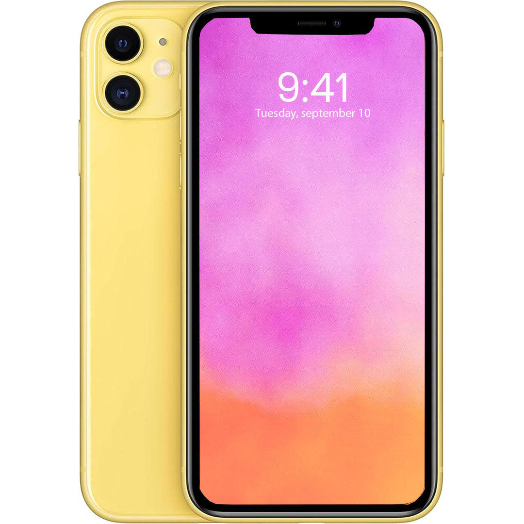 Apple iPhone 11 64GB Yellow - New Battery, Screen, Case, Glass Screen Protector (As New)