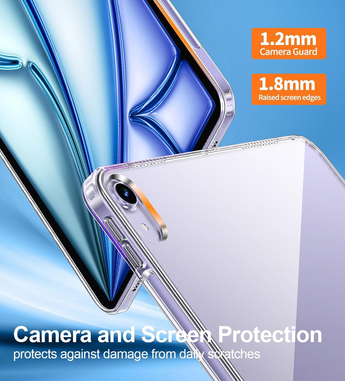 Apple iPad Air 13-inch (2024) Soft TPU Transparent Slim Shockproof Clear Case