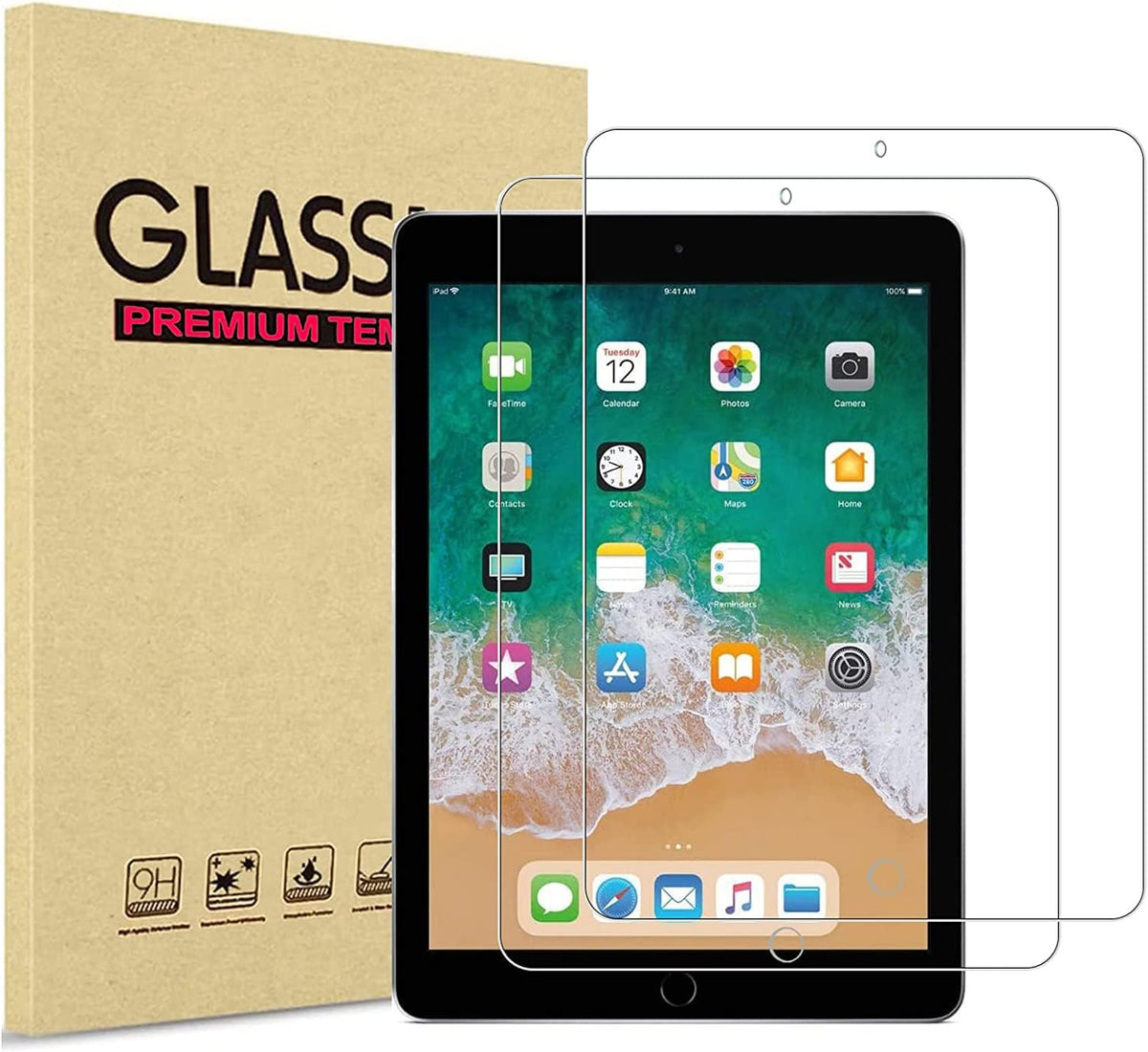 Premium Tempered Glass Screen Protector for iPad 9.7 Inch, iPad 6, iPad 5, iPad Air, iPad Air 2 & iPad Pro 9.7