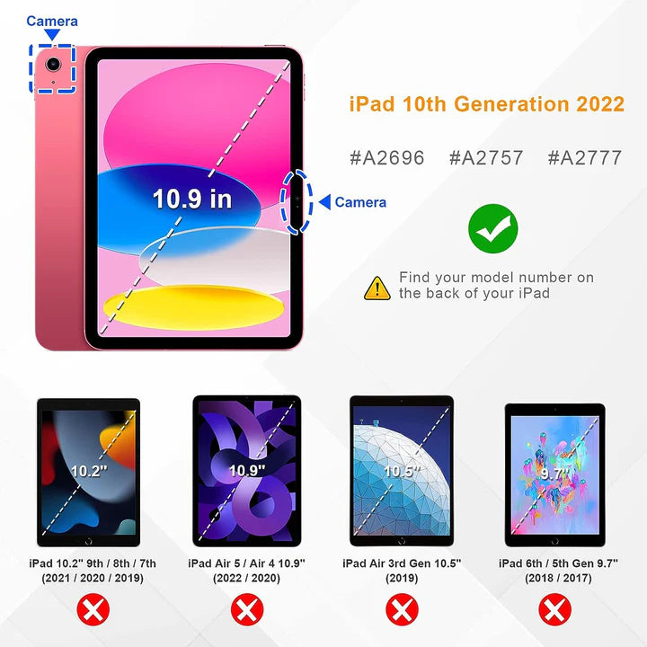 iPad 10th Gen 10.9-inch & 11th Gen 11-inch Rugged Shockproof Case with Kickstand & Pencil Holder - Hot Pink