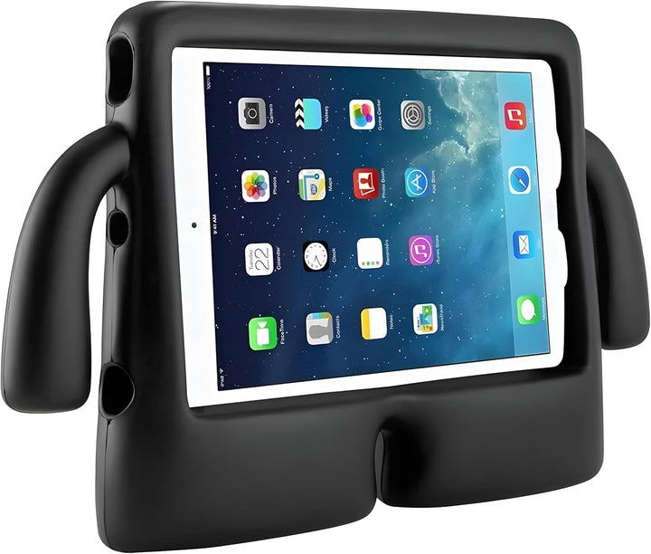 iPad 7th, 8th & 9th Gen 10.2-inch Kids EVA Shockproof Handle Case Stand Cover for iPad Air 3 & Pro 10.5 (Black)