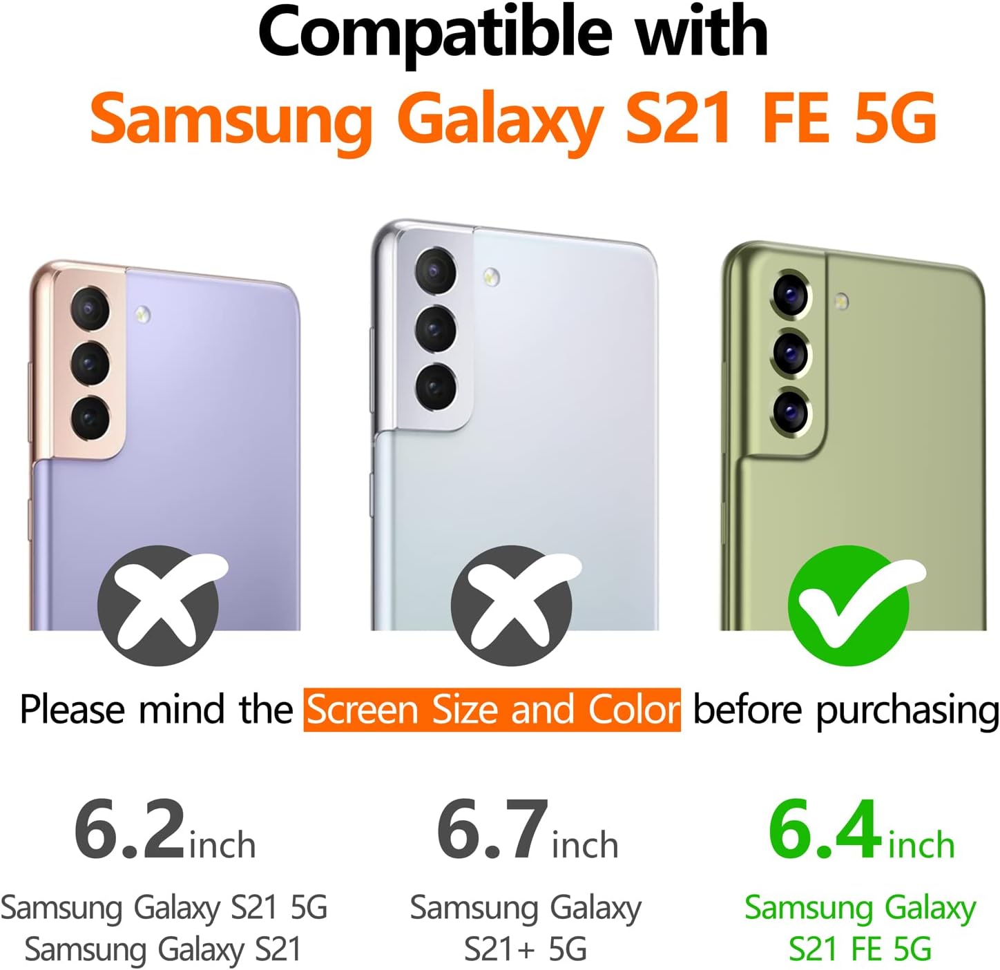 Samsung Galaxy S21 FE Tough Hybrid Clear Case *Free Shipping*