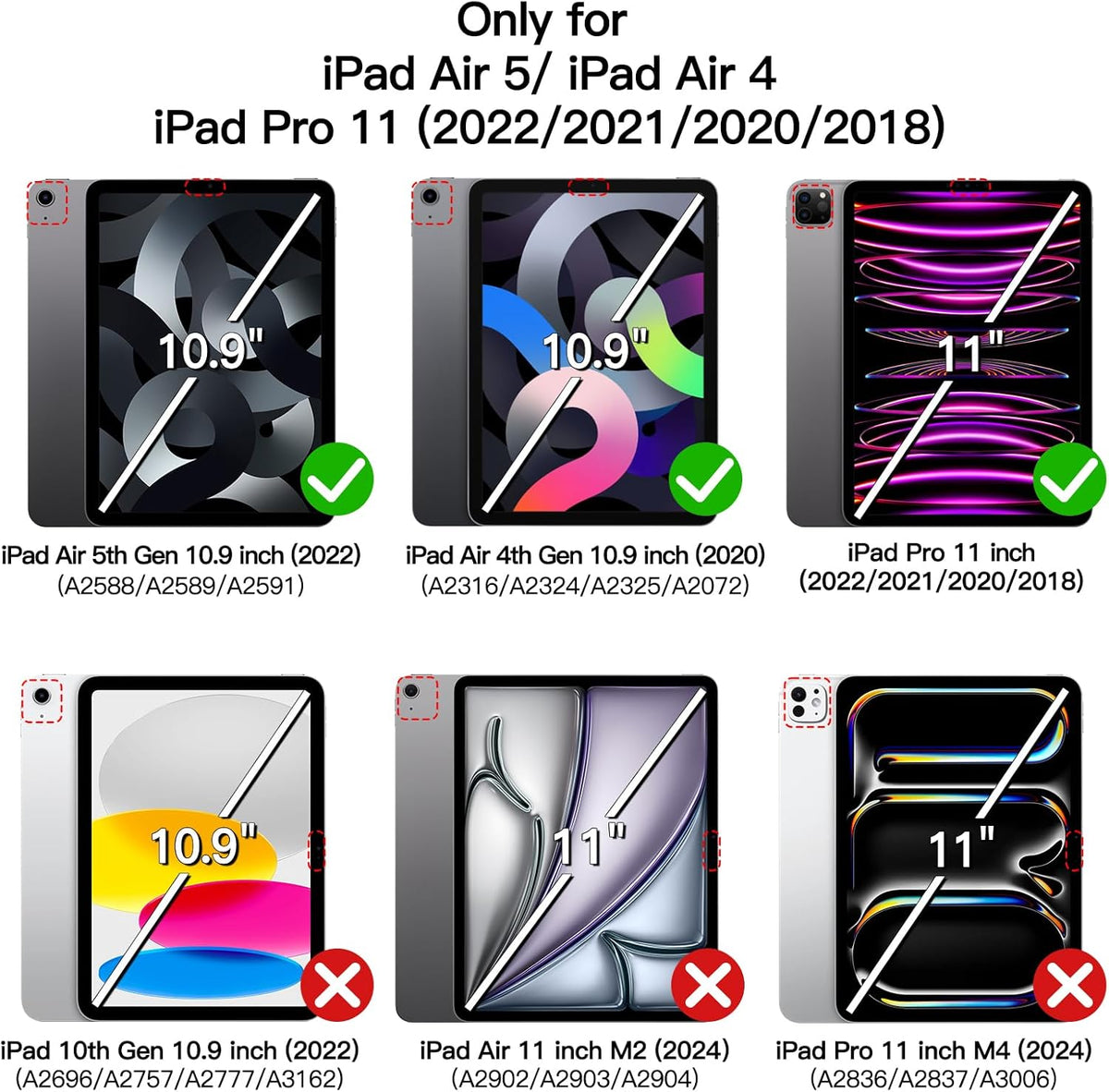 iPad 10.9 inch & 11 inch EVA Shockproof Case w Handle & Stand for iPad Air 5th/4th Gen (10.9 inch) & iPad Pro 11inch (Blue)