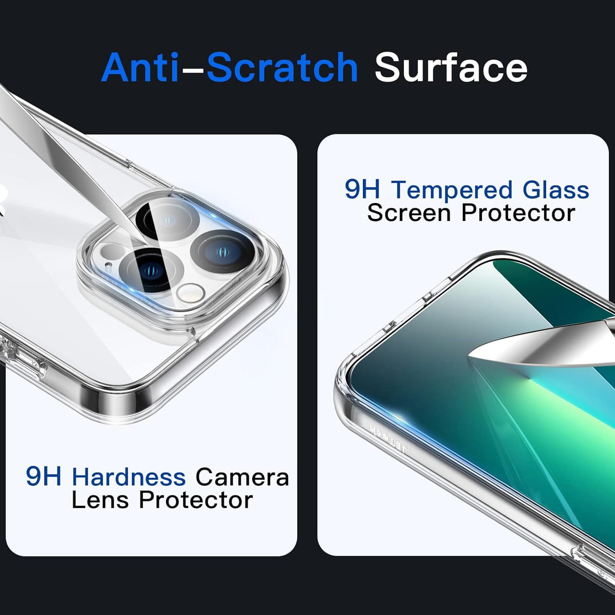 3 in 1 Combo - Case, Screen Protector & Camera Lens Protector for iPhone 13