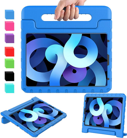 iPad 10.9 inch & 11 inch EVA Shockproof Case w Handle & Stand for iPad Air 5th/4th Gen (10.9 inch) & iPad Pro 11inch (Blue)