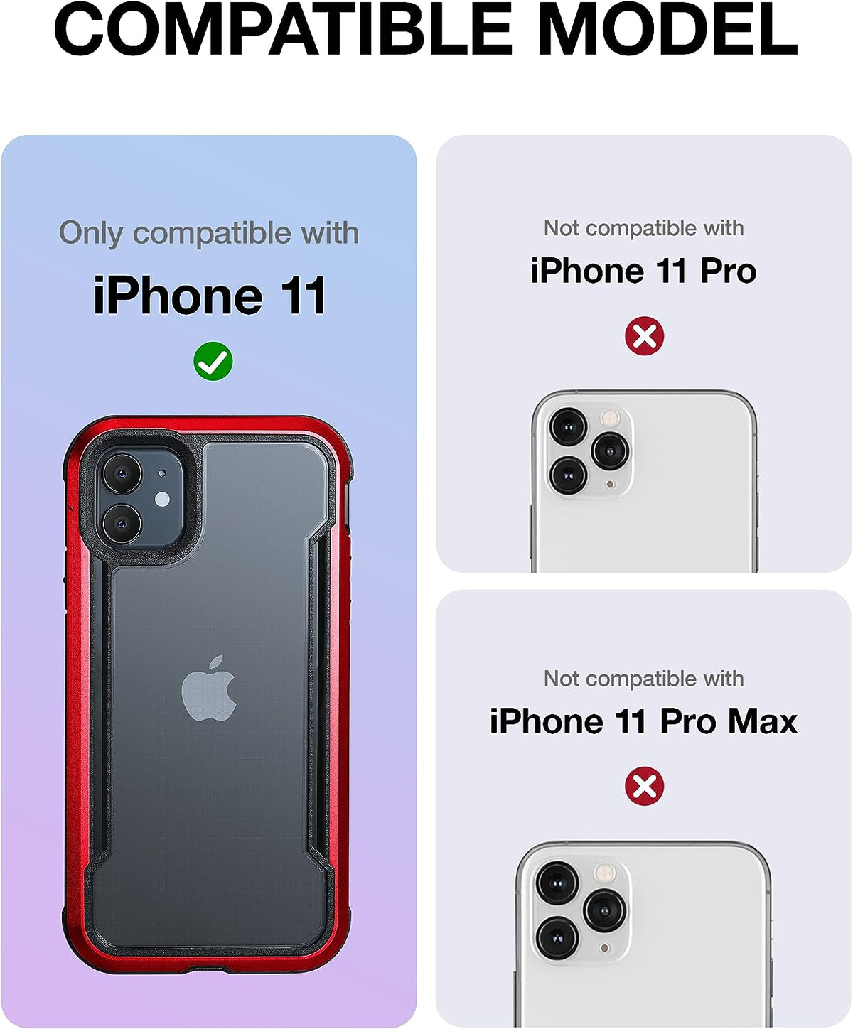 iPhone 11 Shockproof Protective Case - Red