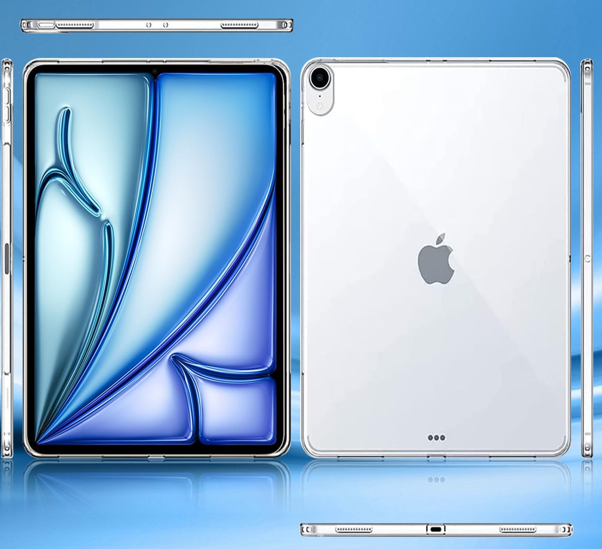 Apple iPad Air 13-inch (2024) Soft TPU Transparent Slim Shockproof Clear Case