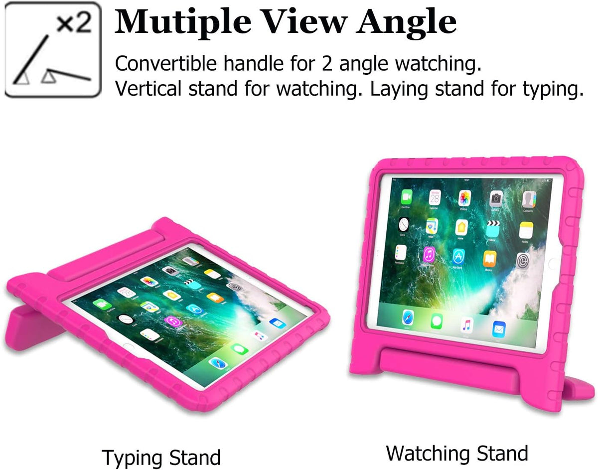 iPad 9.7 inch Shockproof Case w Handle & Stand (Pink)