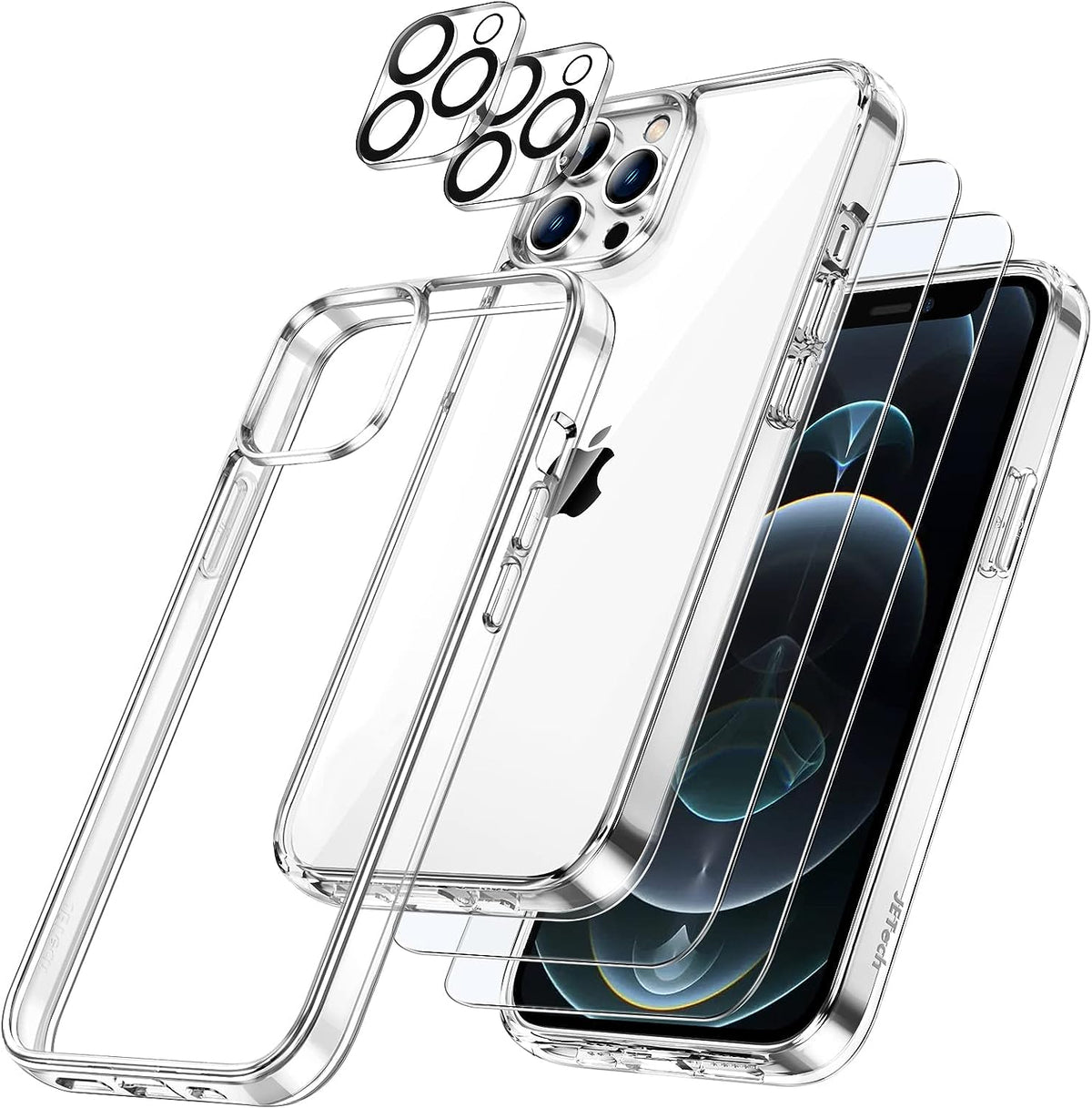 3 in 1 Combo - Case, Screen Protector & Camera Lens Protector for iPhone 12 Pro