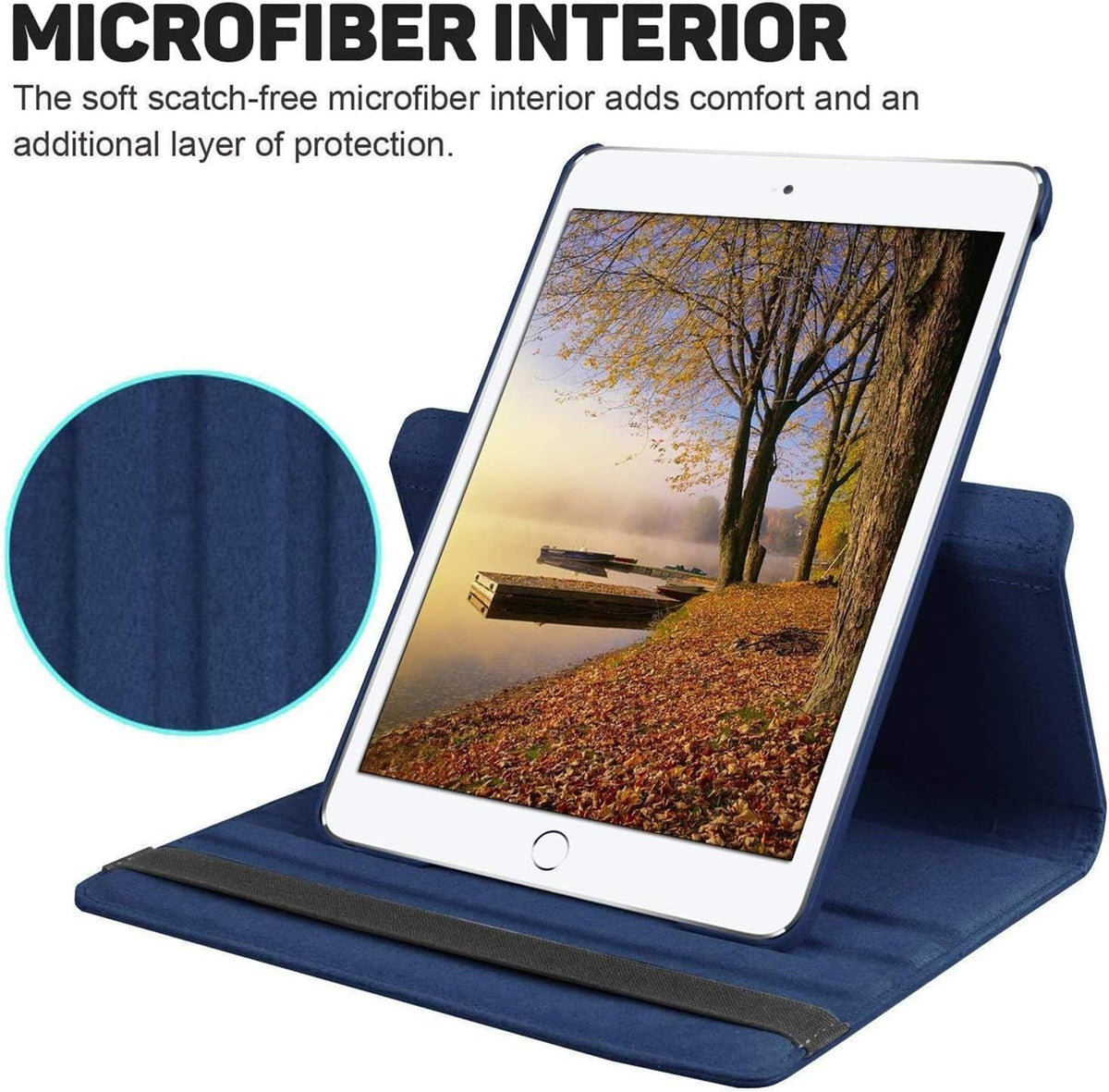 Kickstand Book Case for iPad Mini 5/4 Gen 7.9 inch (NAVY BLUE)