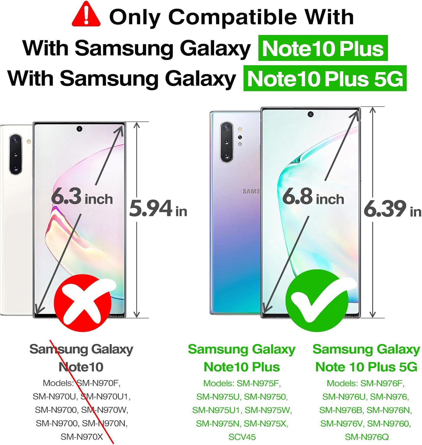 Samsung Galaxy Note 10 Plus / Note 10 Pro Clear Case 