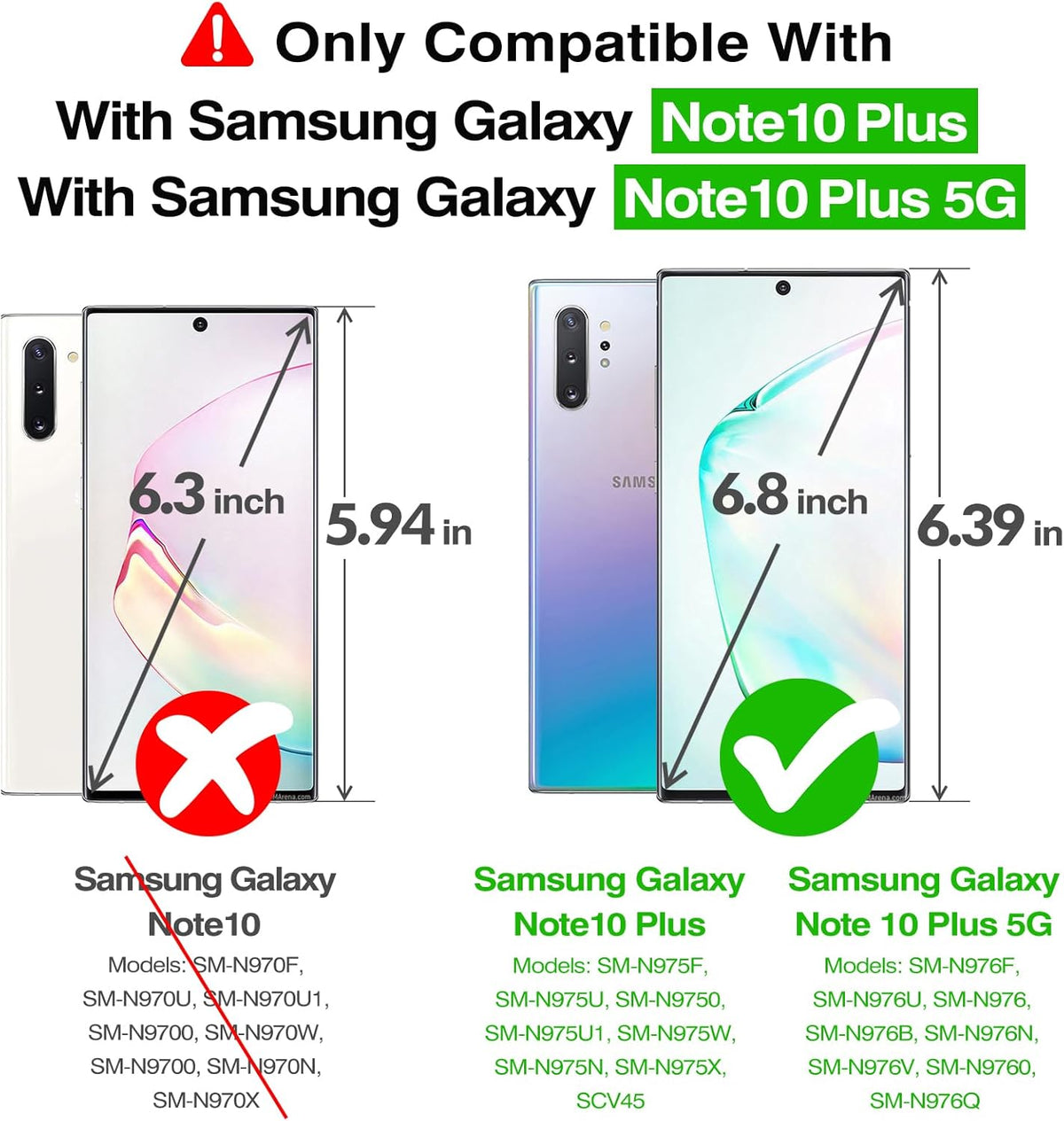 Samsung Galaxy Note 10 Plus / Note 10 Pro Clear Case "CLEARANCE" !!