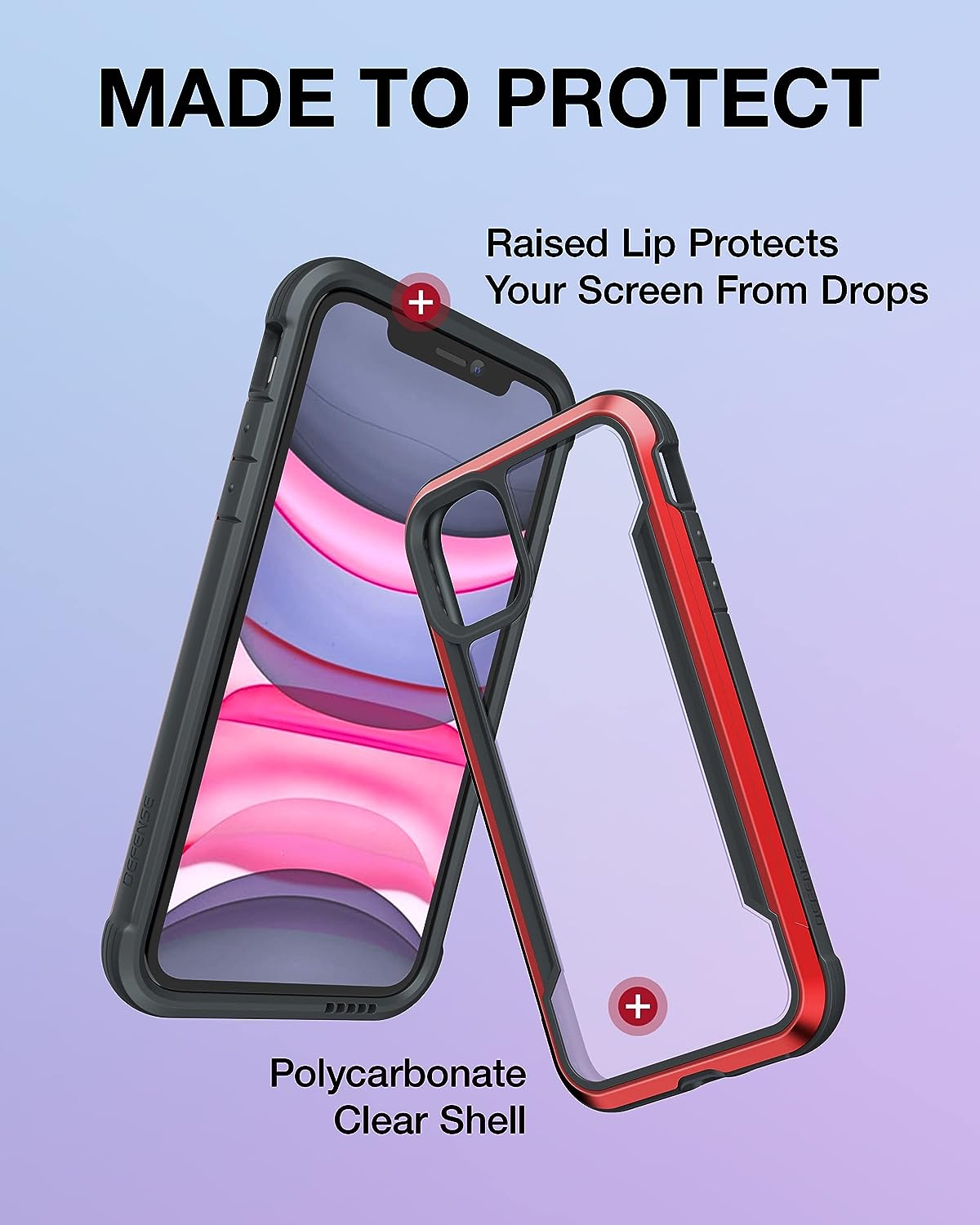 iPhone 11 Shockproof Protective Case - Red