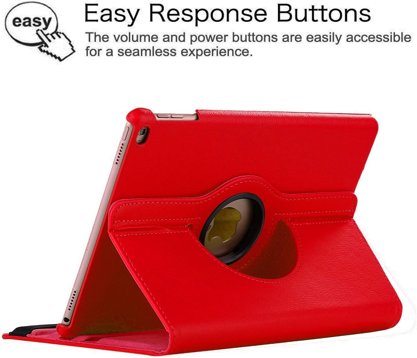 Kickstand Book Case for iPad 4/3/2 - Red *Free Shipping*