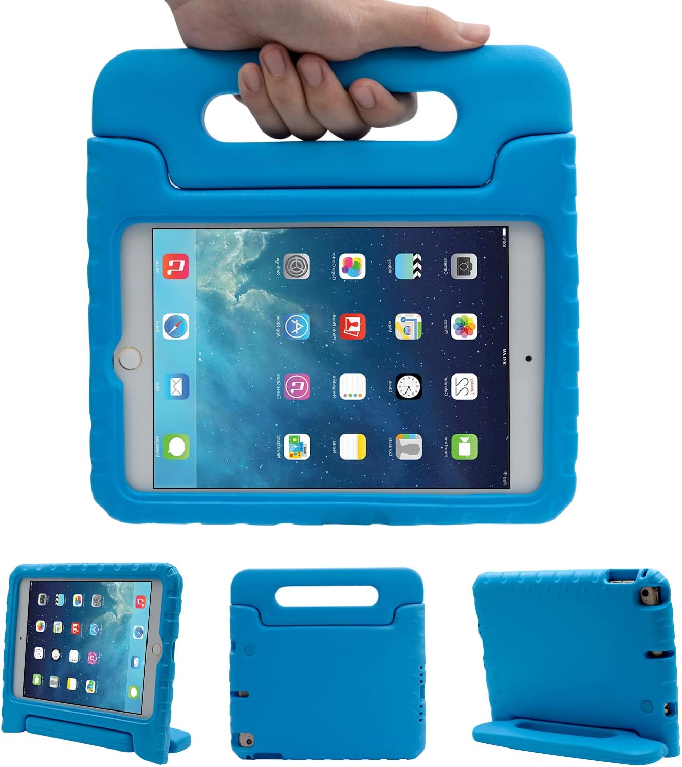 Shockproof Handle case with Stand for iPad Mini 1/2/3/4/5 with 7.9 inch Screen (Blue)