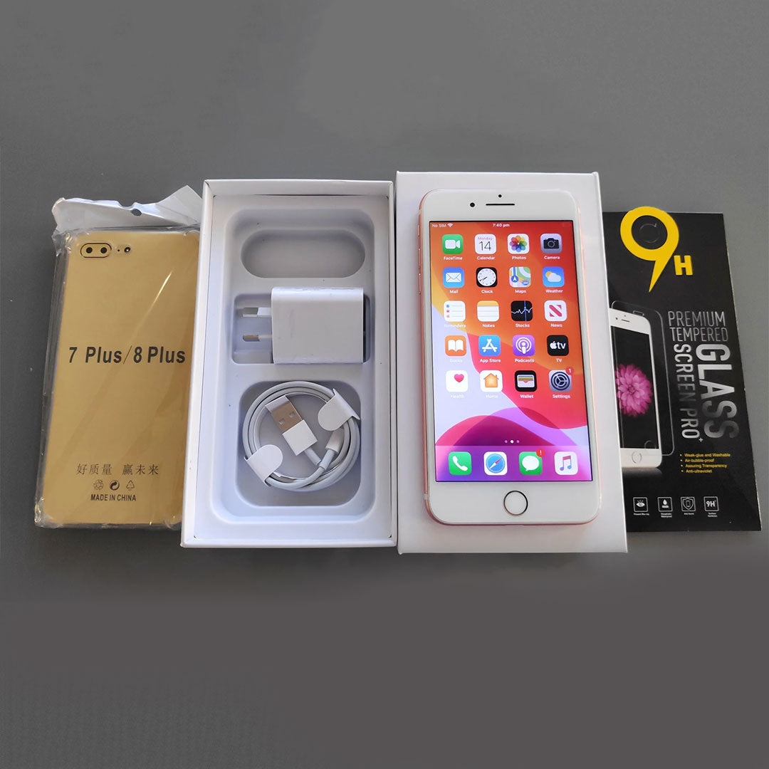 Apple iPhone 7 Plus 32GB Rose Gold - New Case, Screen Protector (Imperfect - Crack, Cameras dont Work)