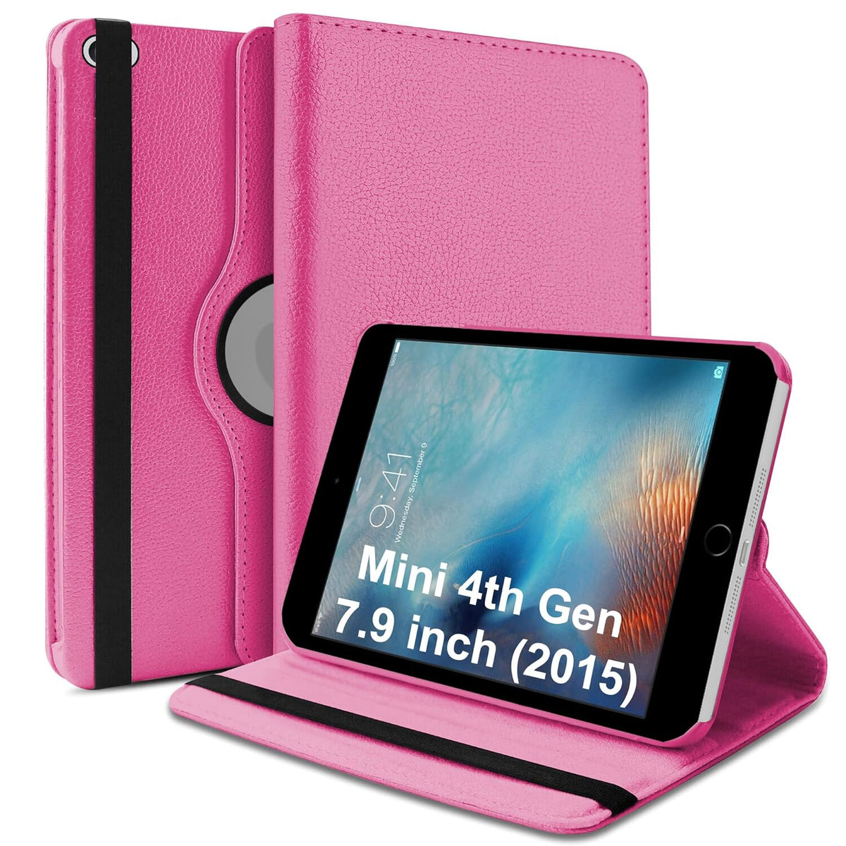 Kickstand Book Case for iPad Mini 5/4 Gen 7.9 inch (PINK)