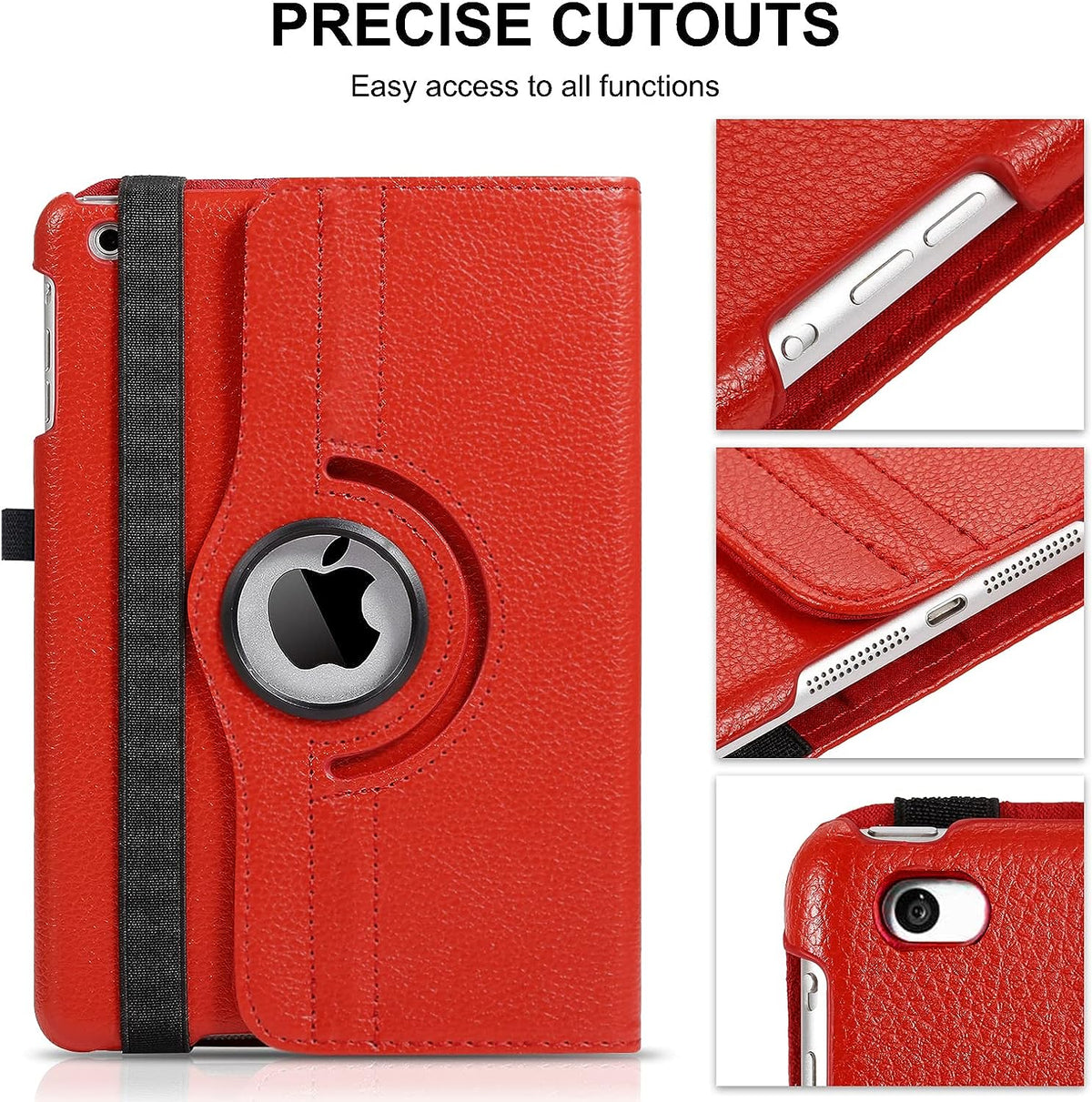 Kickstand Book Case for iPad Mini 5/4 Gen 7.9 inch (RED)