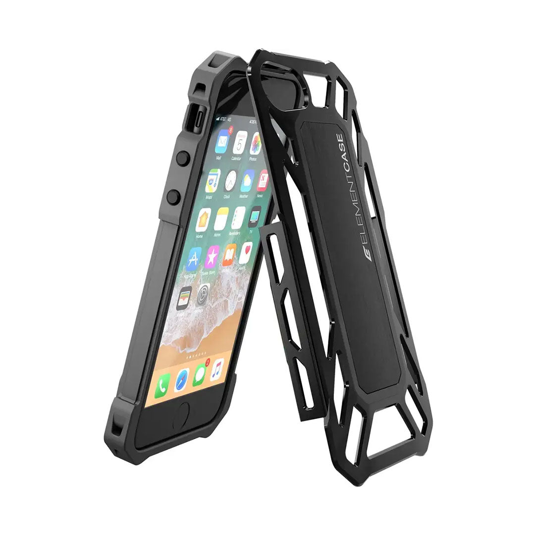 "CLEARANCE" iPhone SE 2022 & 2020, iPhone 8, 7 (Black) - Element Roll Cage Rugged Drop Proof Case