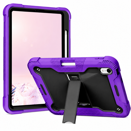 iPad 10th & 11th Gen Shockproof Case with Kickstand & Pencil Holder – Purple