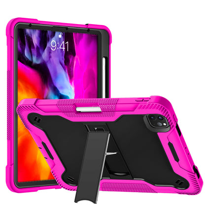 iPad Air 5th & 4th Gen / iPad Pro 11-inch (2020–2022) Heavy Duty Rugged Case with Kickstand & Pencil Holder – Pink