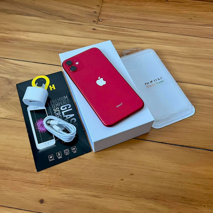 Apple iPhone 11 64GB Red with New Battery, Case & Screen Protector (Excellent)